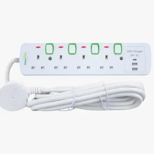 Powerpoint 4W Extension W/Usb Cable
