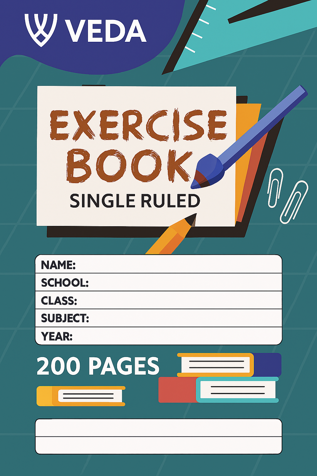 Veda Exercise Book A4 200Page Single Line