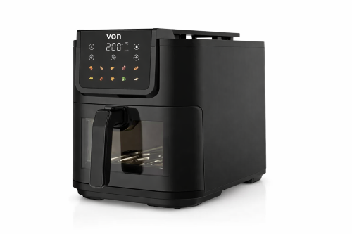 Von Air Fryer Vaf080Dstk 8L Slim Digital Black