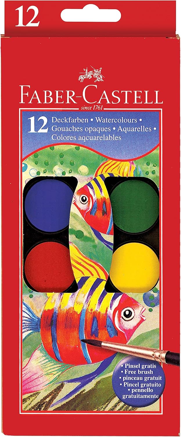 Faber Castell Watercolor Cakes 12'S