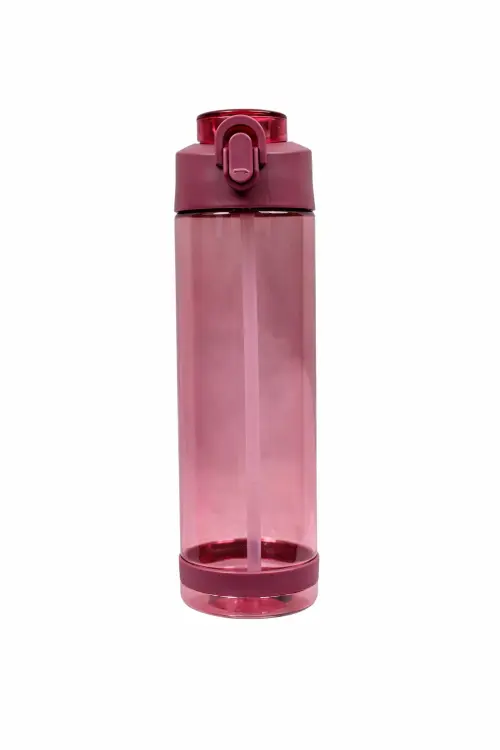 Kings Water Bottle Flip Lock Straw Transparent 750ml -566