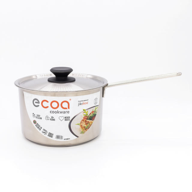 Ecoa Stainless Pot With Lid 3.7Ltr