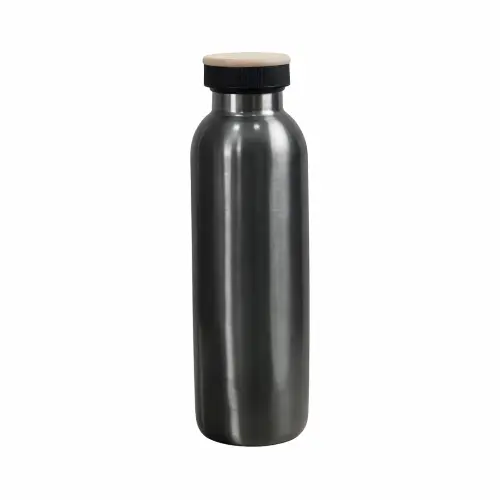 Kings Stainless Water Bottle Screw Top Bamboo Lid 500Ml -555
