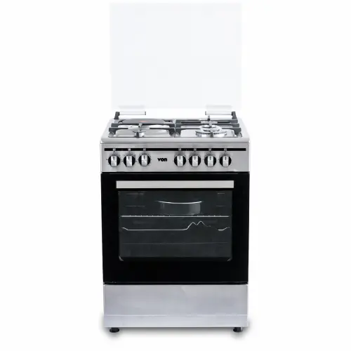 Von 3Gas + 1Electric Cooker 60X60 Vcf663161Fsx Cast Iron Sem