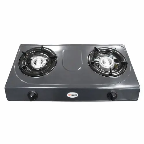 Von Double Burner Gas Cooker Brass Spiral Teflon