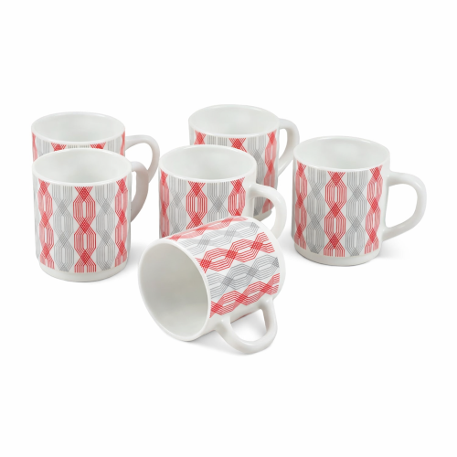 Cello Roma Mug 29cl 6Pc Set Scarlet