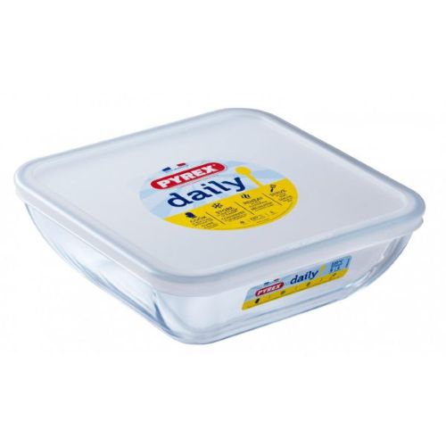 Pyrex Daily Roaster Sqr 1.6Ltr White Lid