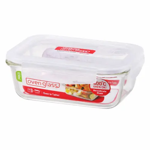 L&L Ovenglass Rectangular Container 630ml