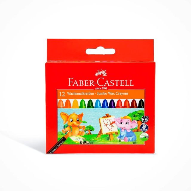 Faber Castel Crayons Jumbo Wax 12'S 90Mm 120040