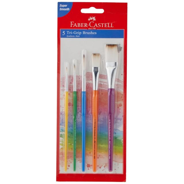 Faber Castell Brush Synthetic Tri-Grip Hair 5'S