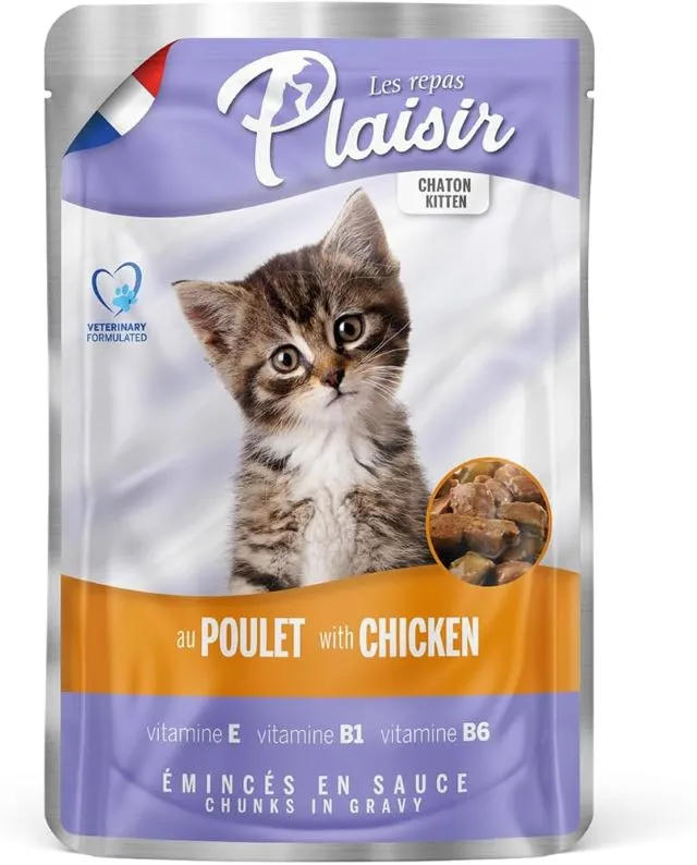 Plaisir Kitten Chunks In Gravy With Chicken 100g