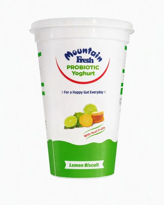 Mountain Fresh Probiotic Lemon Biscuit Yoghurt 450Ml