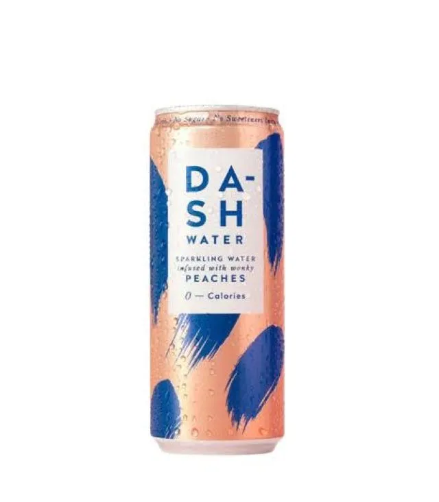 Dash Peaches Sparkling Water 330Ml Can