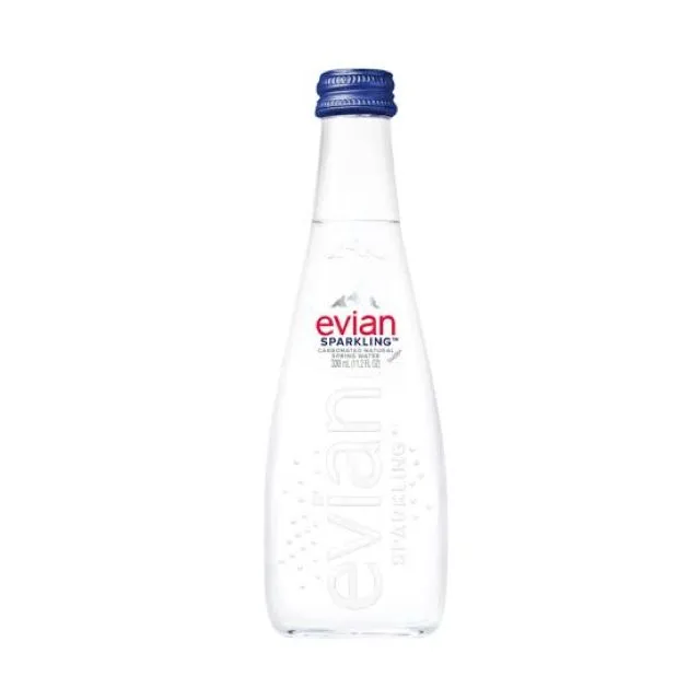 Evian Sparkling Carbonated Natural Spring Water 330Ml