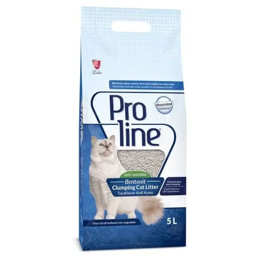 Proline Bentonite Clumping Cat Litter Odourless 5Ltr