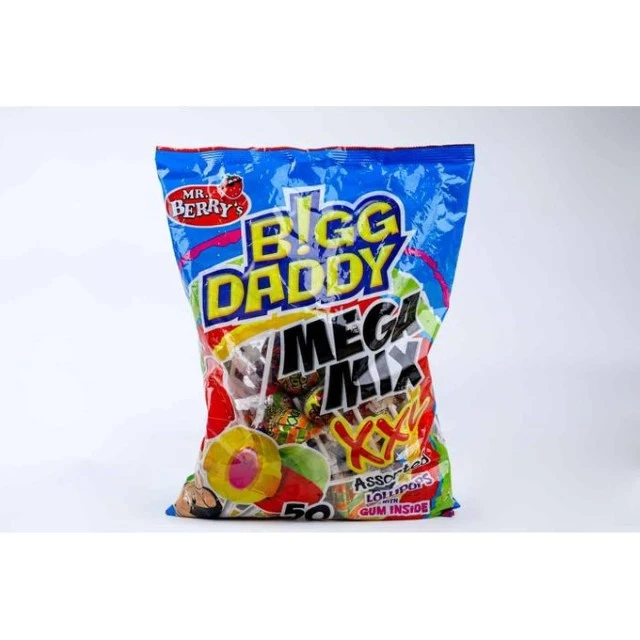 Mr.Berry'S Bigg Daddy Ultra Assorted Lollipops 50Pcs