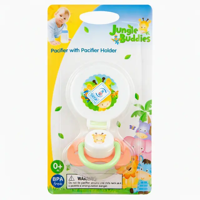 Jungle Buddies Pacifier Silicone Blister Card Le15332