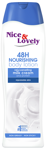 Nice & Lovely Milk Lotion With Hydrous Protein Moisture Lock & Sunscreen 600ml