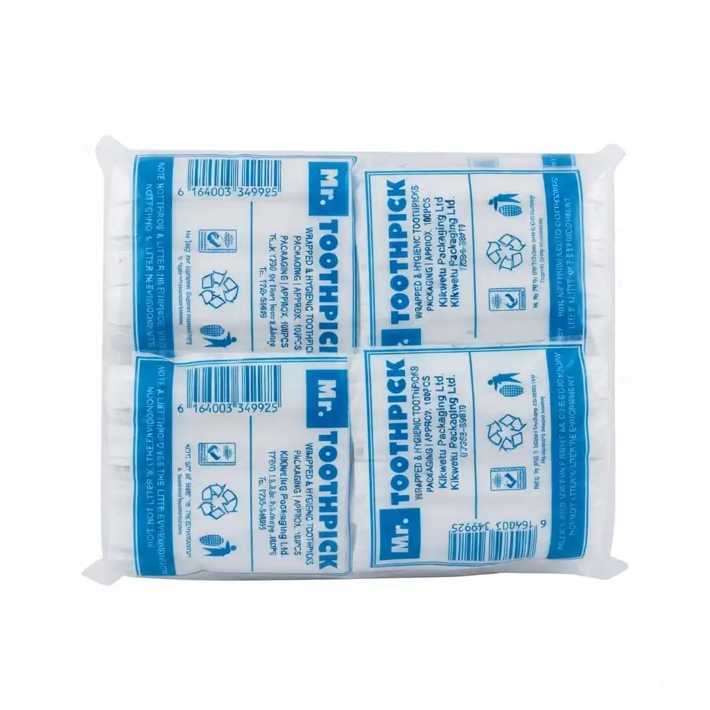 Mr.Toothpick Wrapped & Hygienic 100Pcs