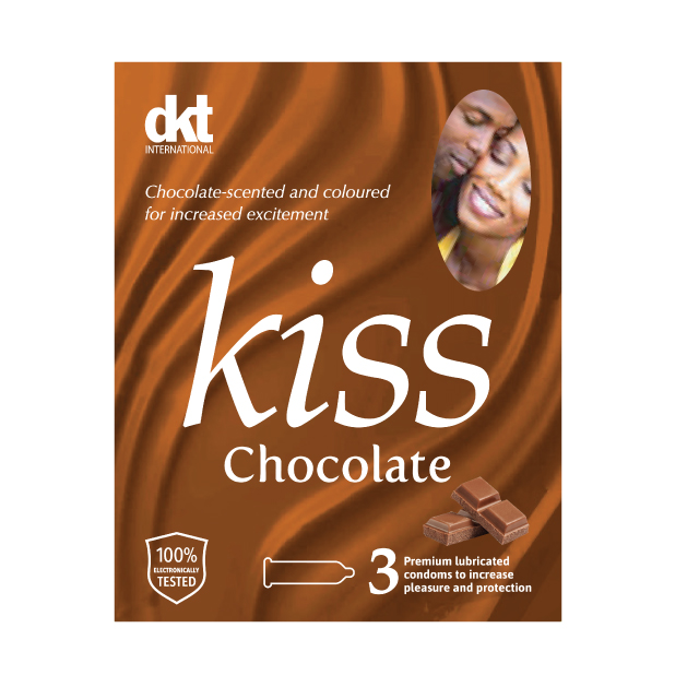 Kiss Chocolate (Scented) Condoms-3 Pack