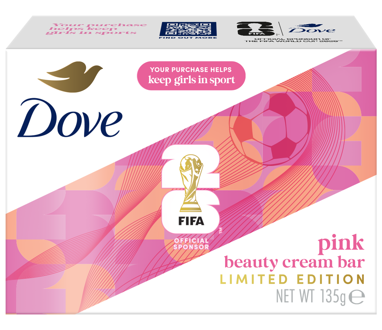 Dove Pink Cream Bar Soap 135G