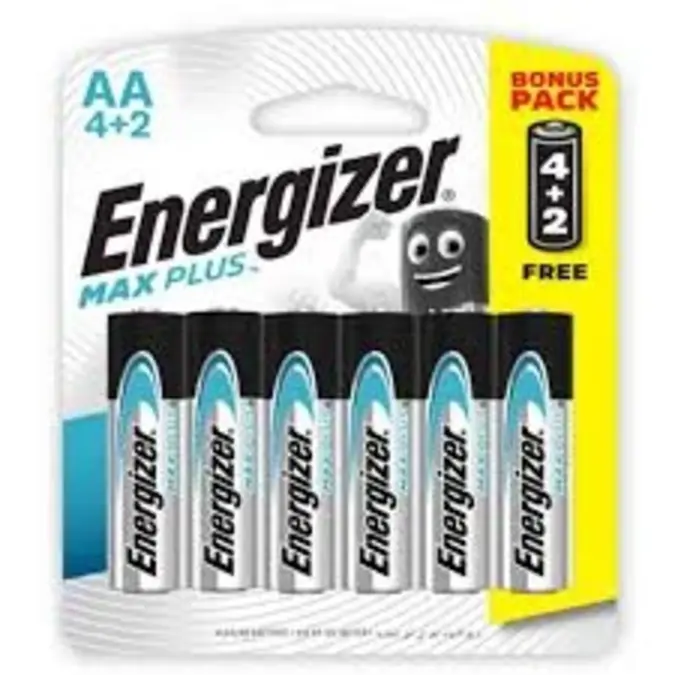Energizer Battery Max Plus AA 4+2 Pieces