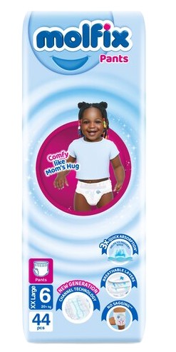 Molfix Baby Pants Diapers Jumbo 44x3 Size 6